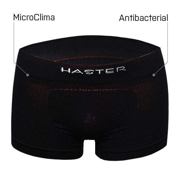 Boxeri scurti fara cusaturi antibacterian EXTRA Black